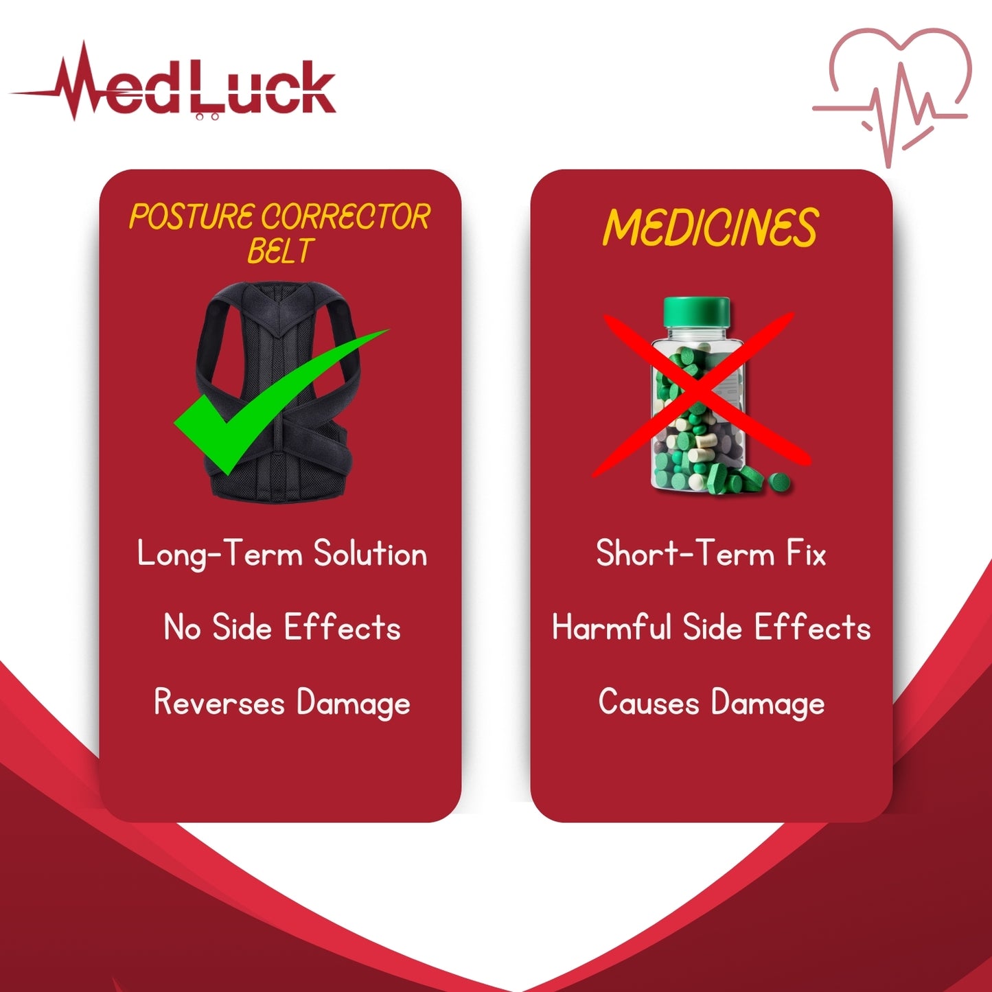 Medluck's Standard Quality Back Posture Corrector Belt