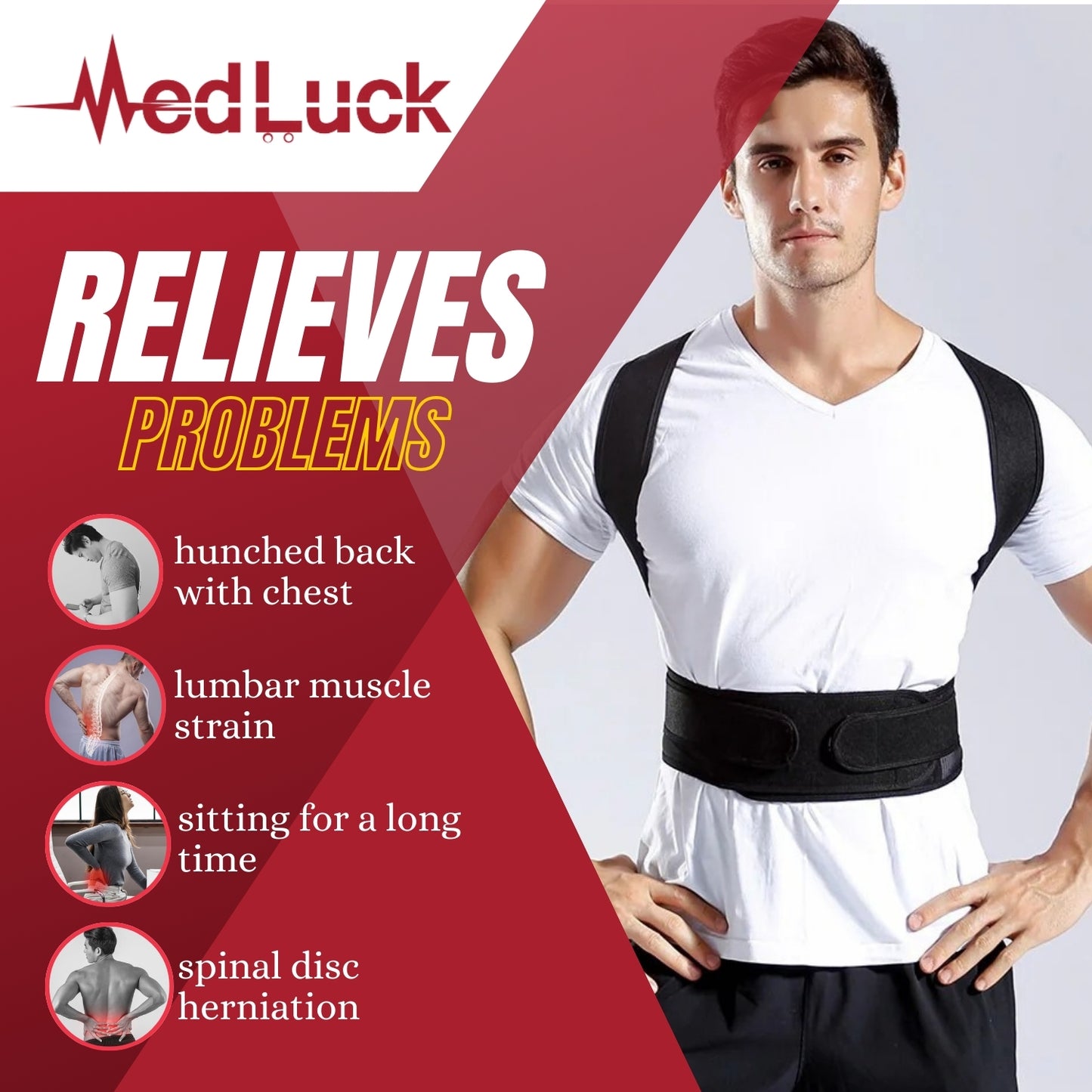 Medluck's Standard Quality Back Posture Corrector Belt