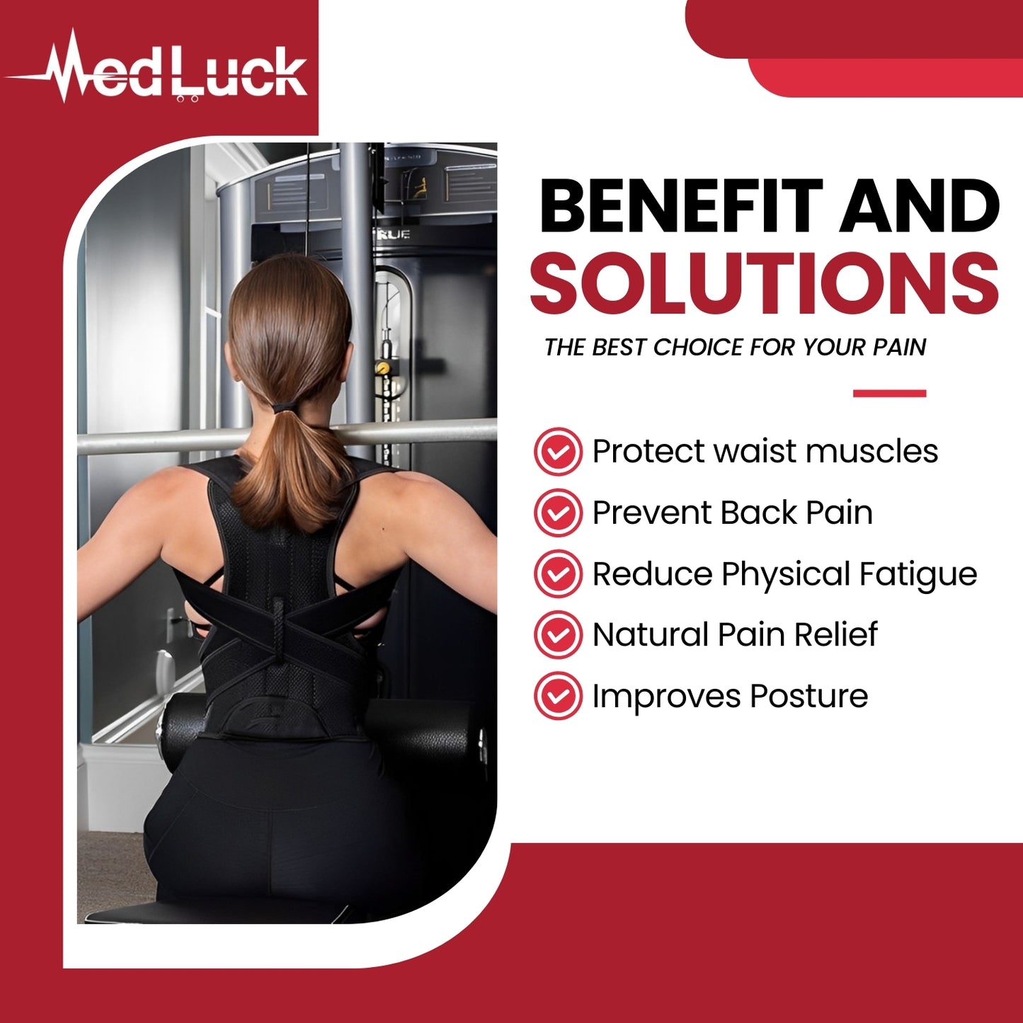 Medluck's Standard Quality Back Posture Corrector Belt