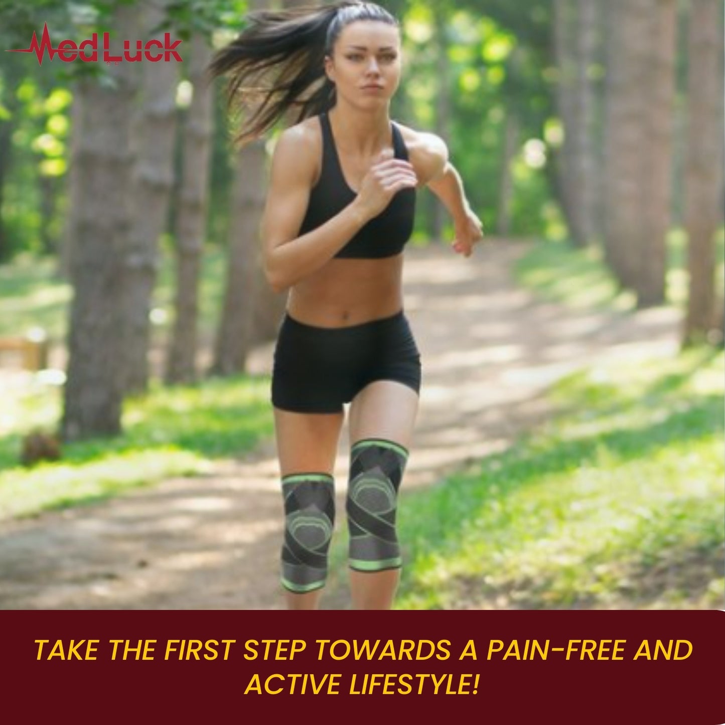 YCSM 1 Piece Set of Knee Support Protector, Compression Elastic Support Belt,