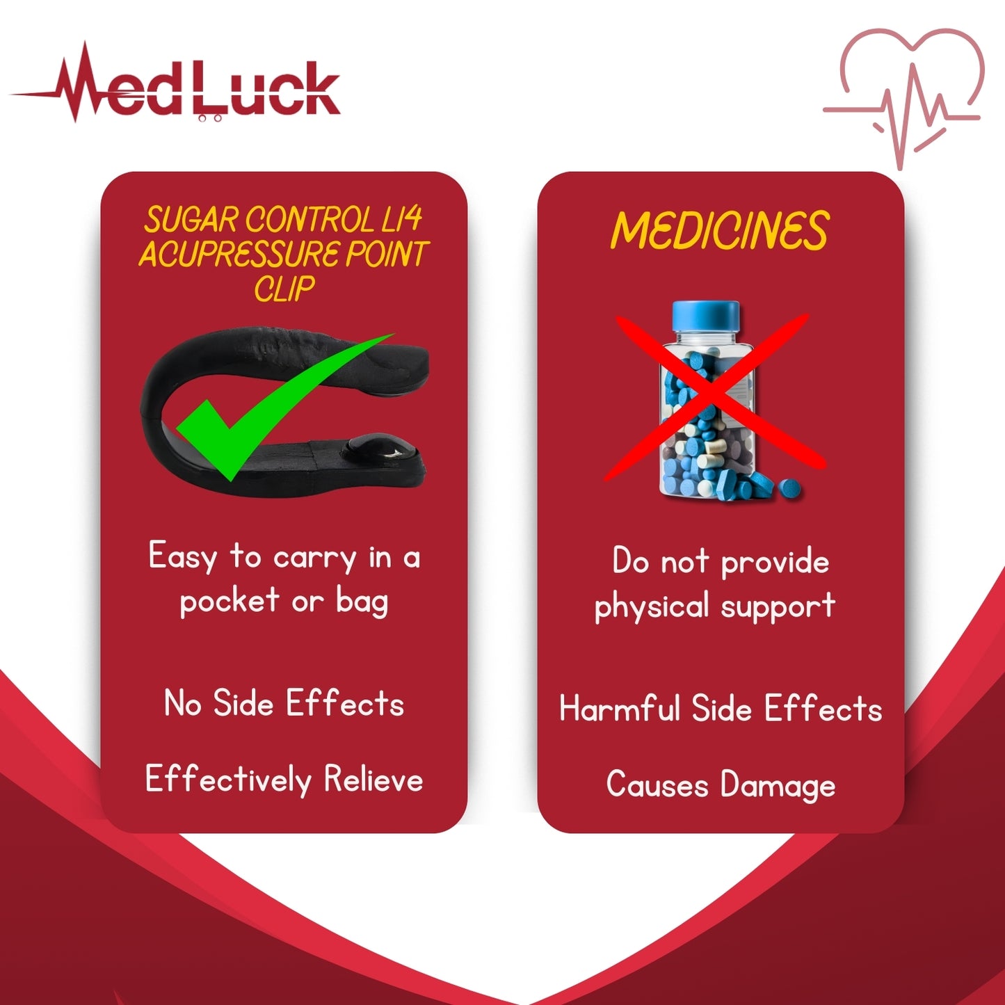 Sugar Control LI4 Acupressure Point Clip