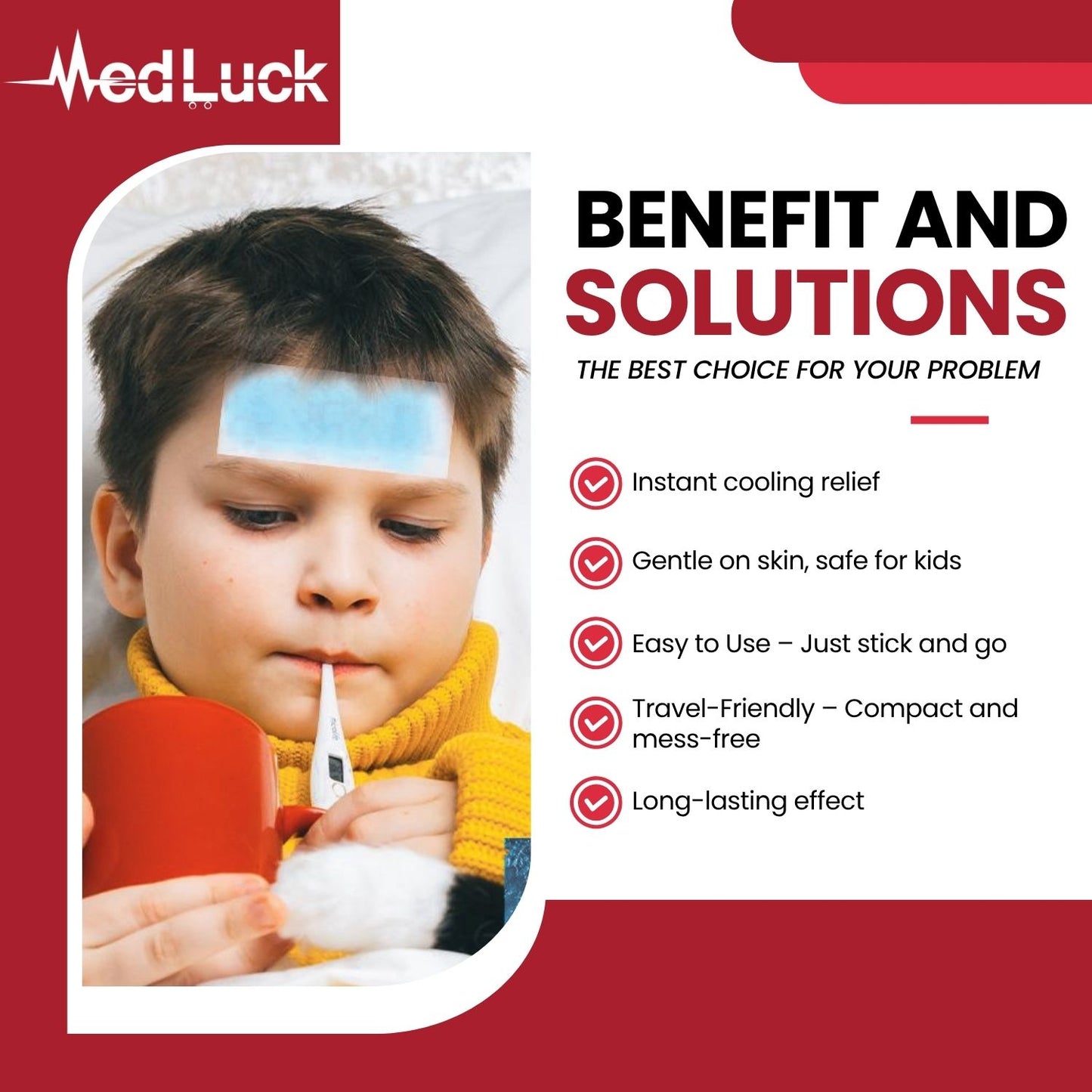 Medluck's Baby Fever Down Cooling Patch, Pack of 3