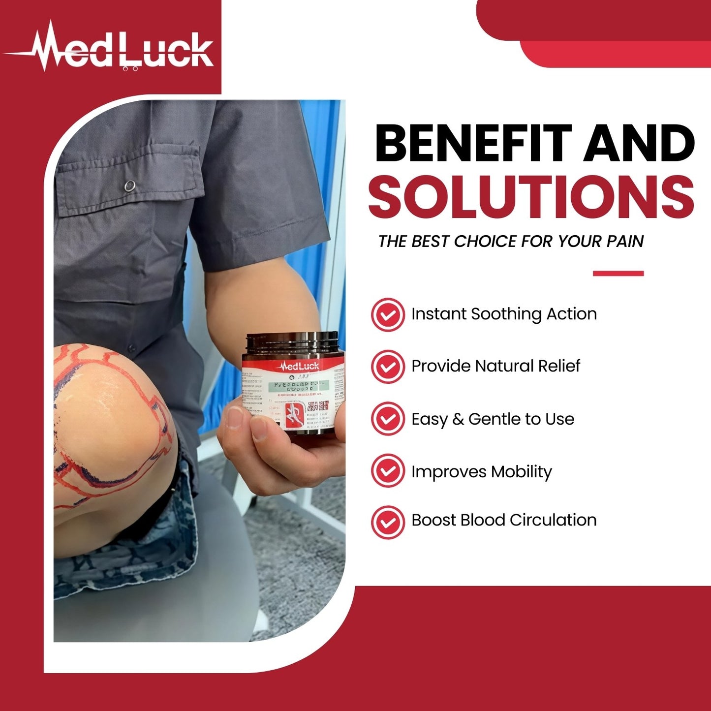 Medluck's Japanese Formula Soothing Massage Gel for Joint & Muscle