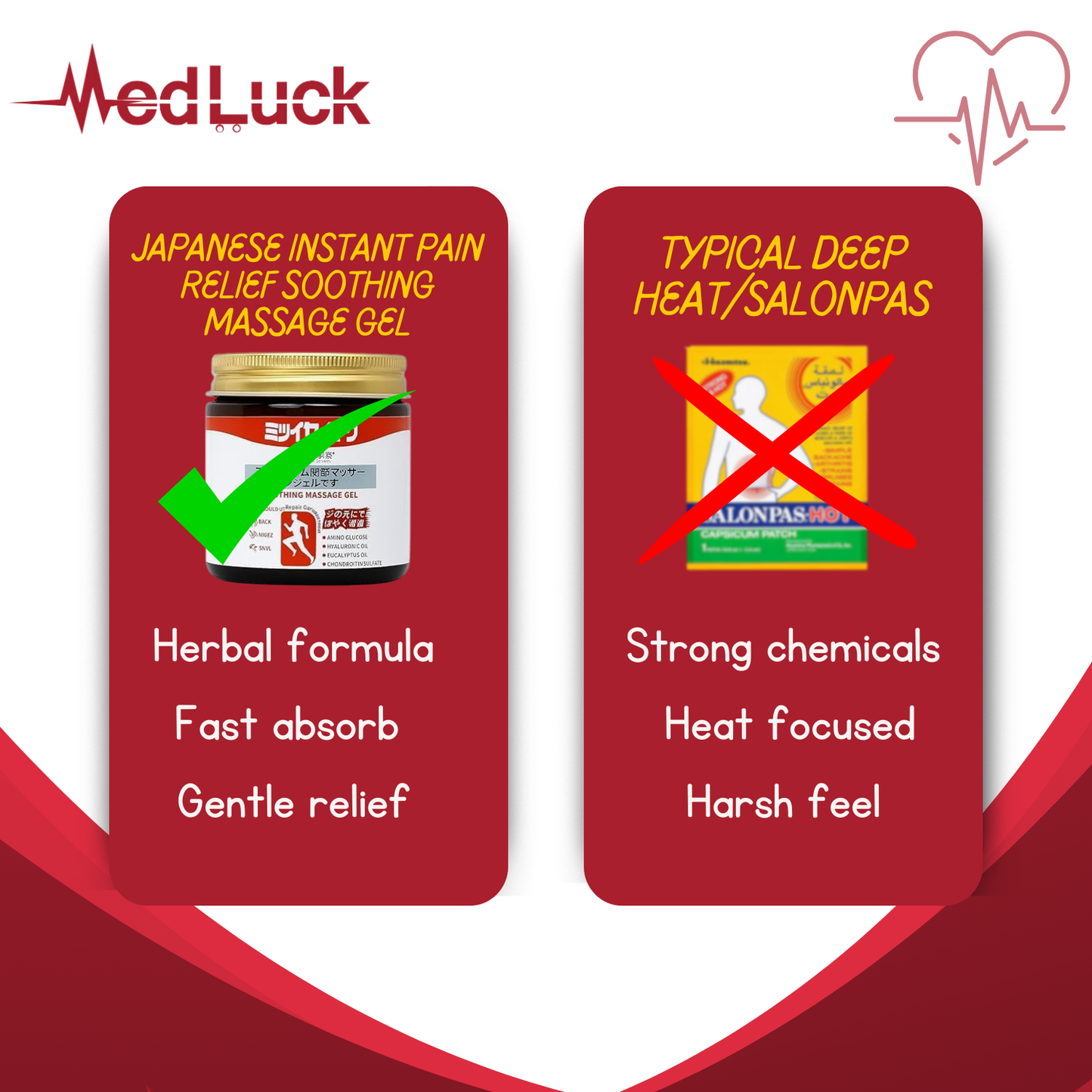 Medluck's Japanese Formula Soothing Massage Gel for Joint & Muscle