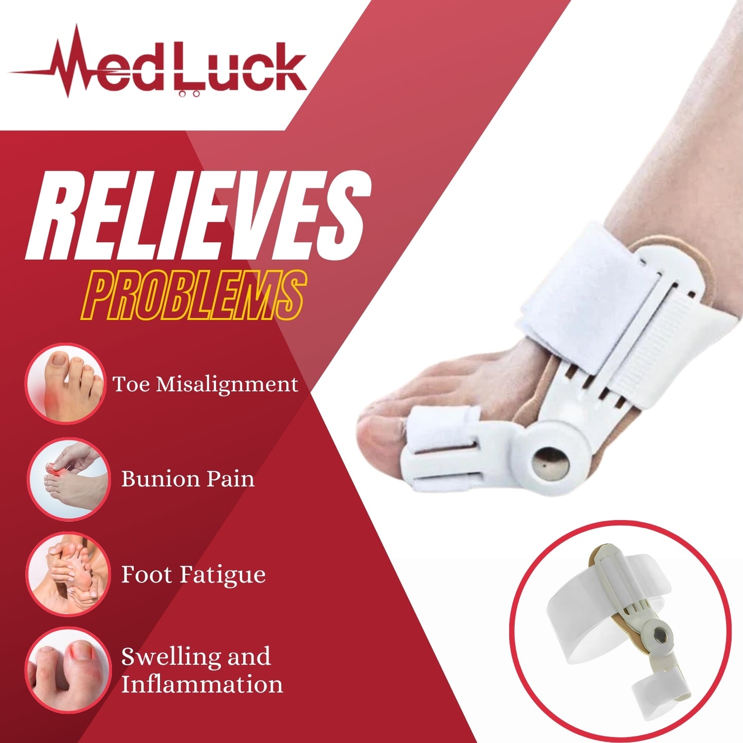 Medluck's Adjustable Bunion Splint