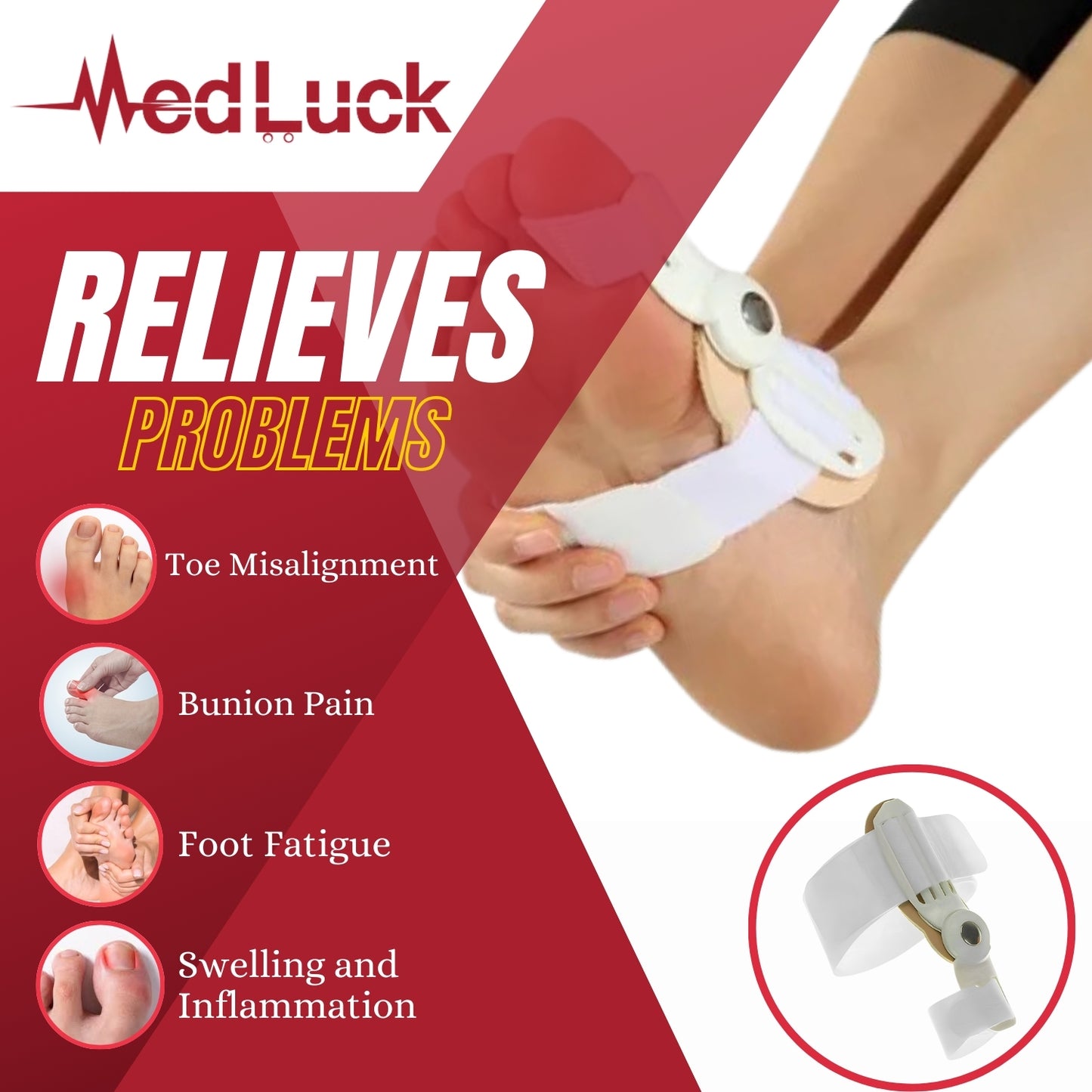 Medluck's Adjustable Bunion Splint