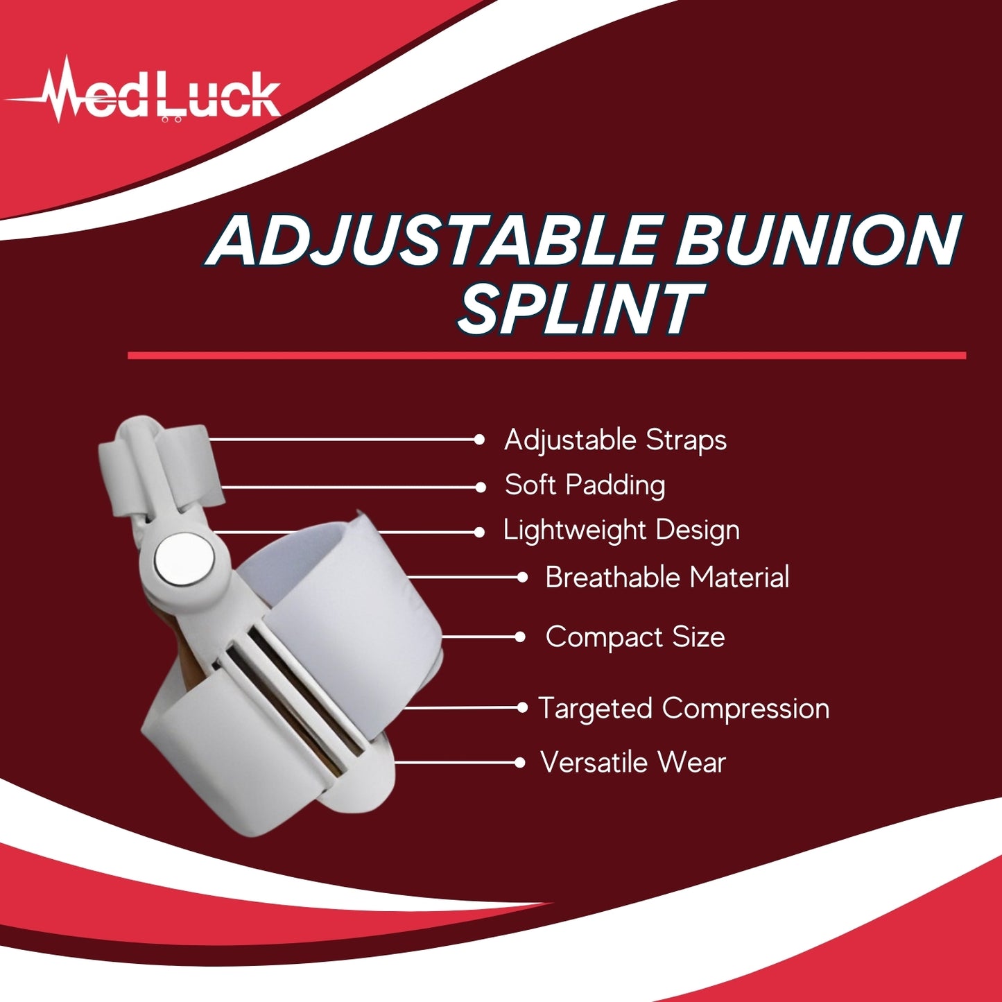 Medluck's Adjustable Bunion Splint