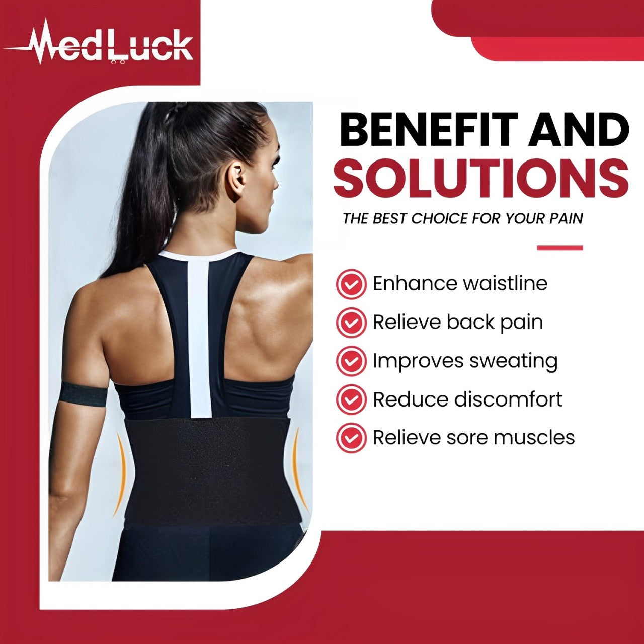 Medluck's Sweat Waist Trimmer Belt