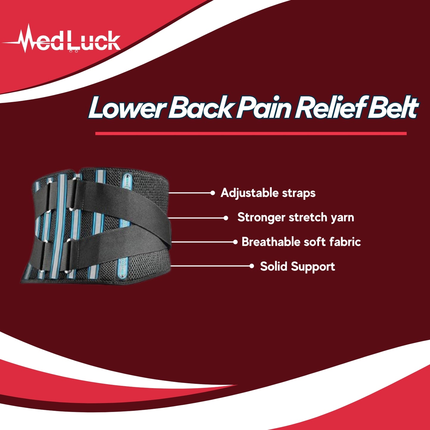 Medluck's Lower Back Pain Relief Belt
