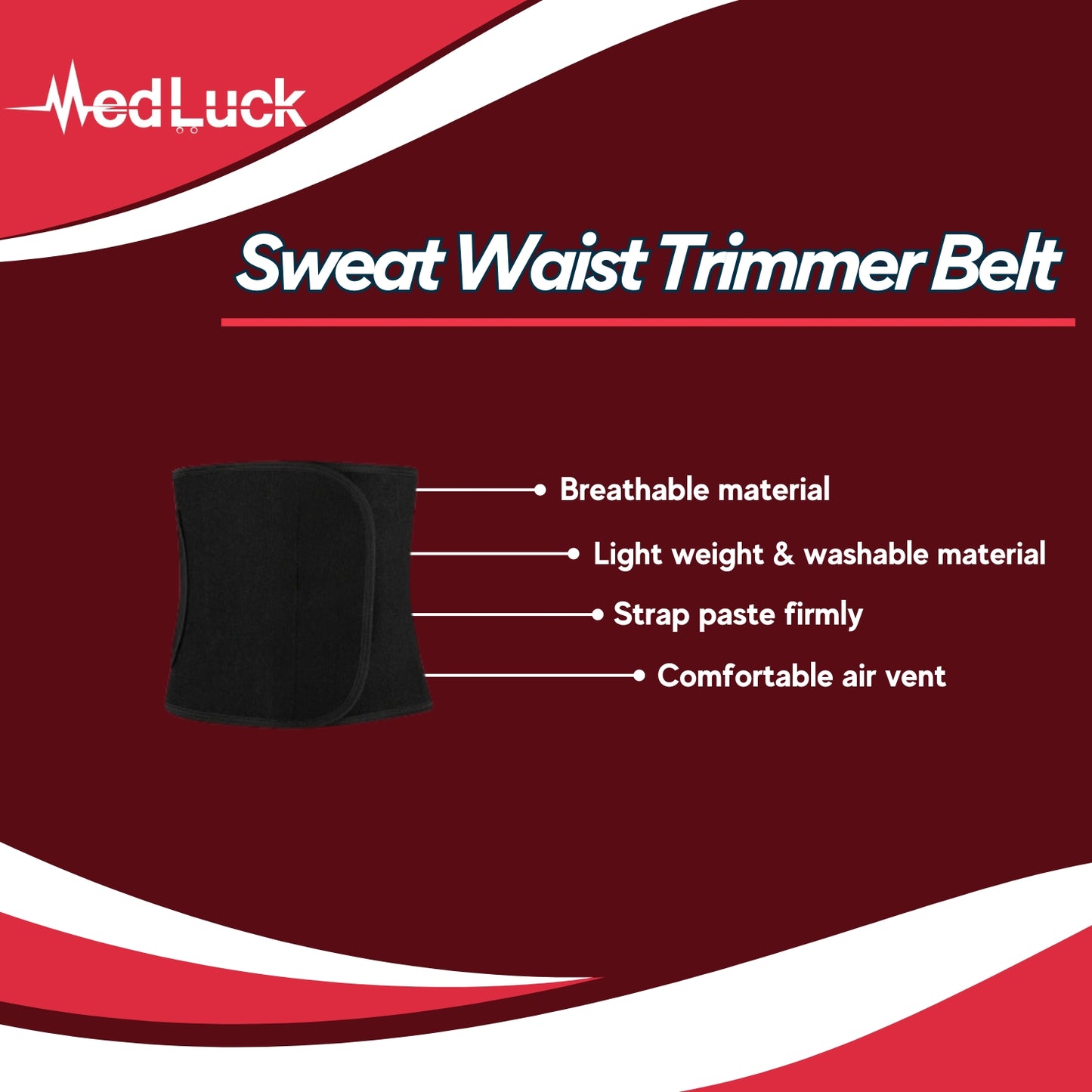 Medluck's Sweat Waist Trimmer Belt
