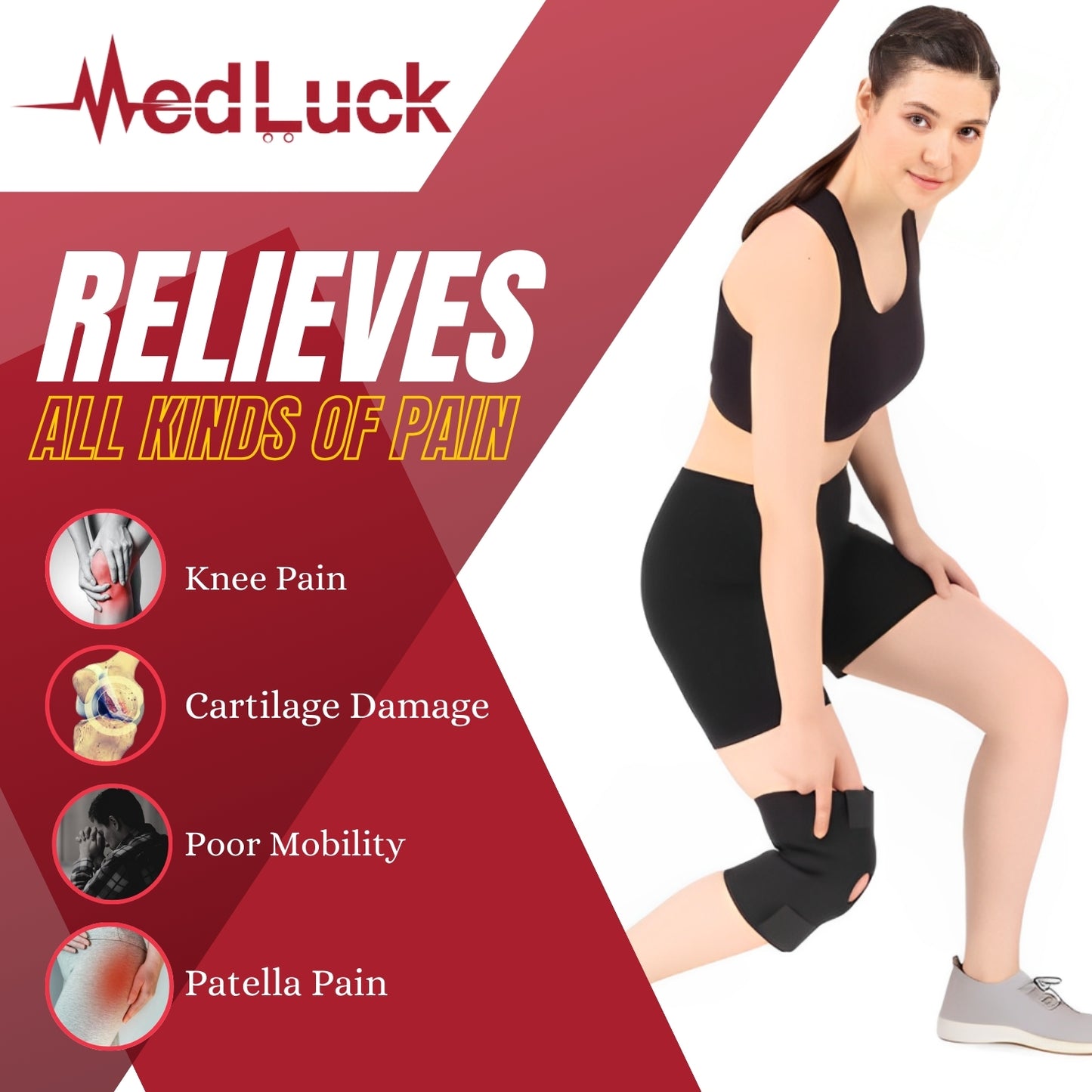 Medluck's PATELLA TENDON KNEE SUPPORT (HINGED)