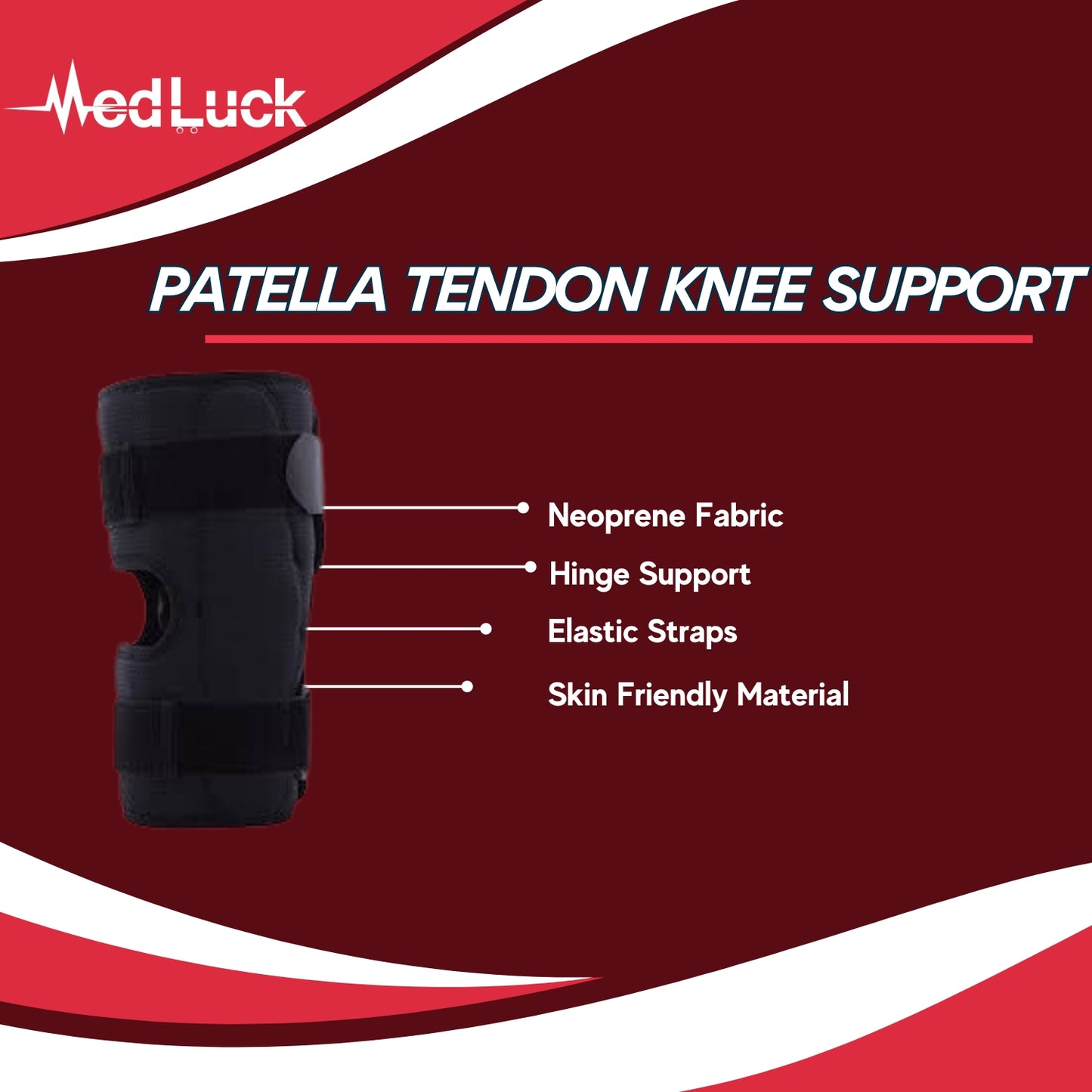Medluck's PATELLA TENDON KNEE SUPPORT (HINGED)