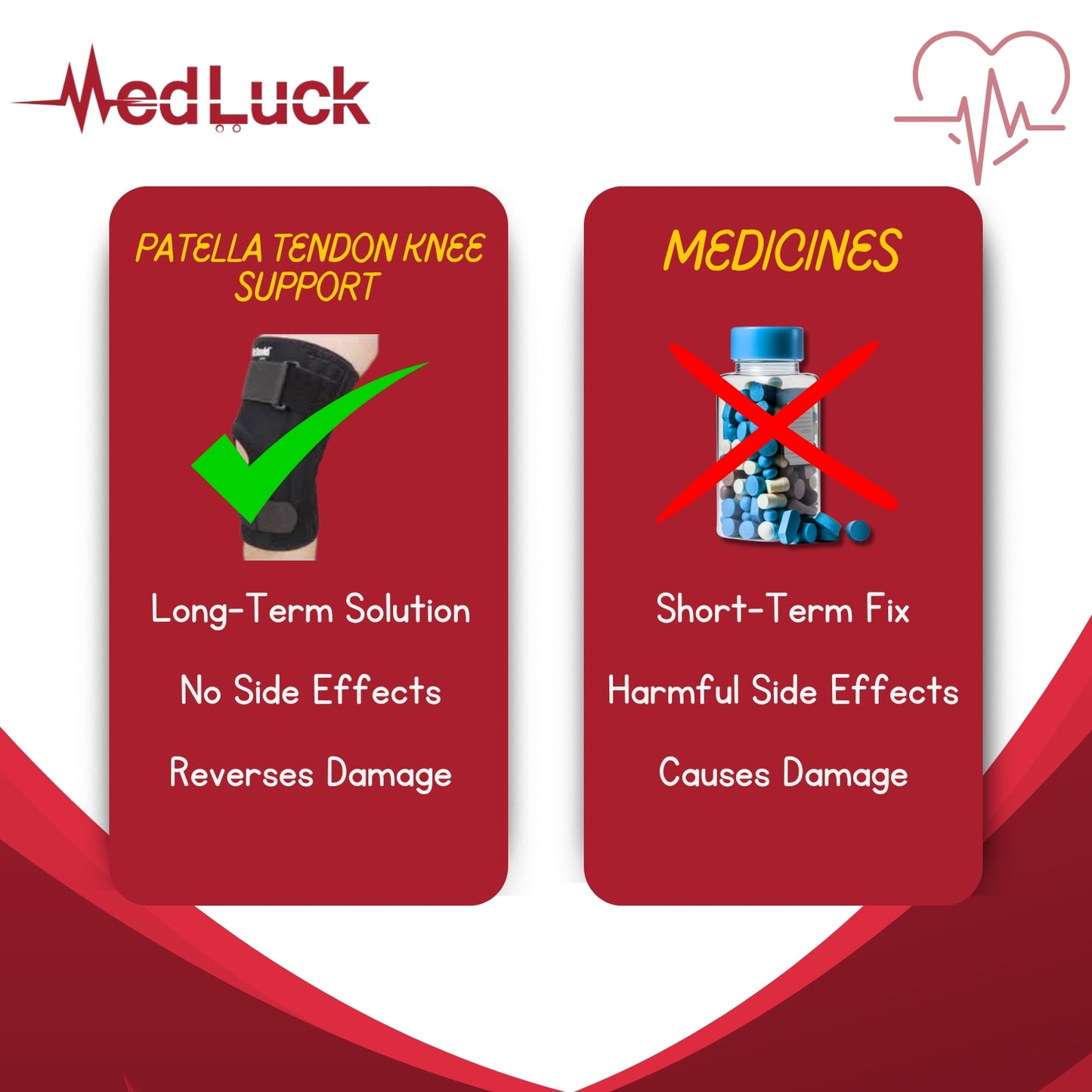 Medluck's PATELLA TENDON KNEE SUPPORT (HINGED)