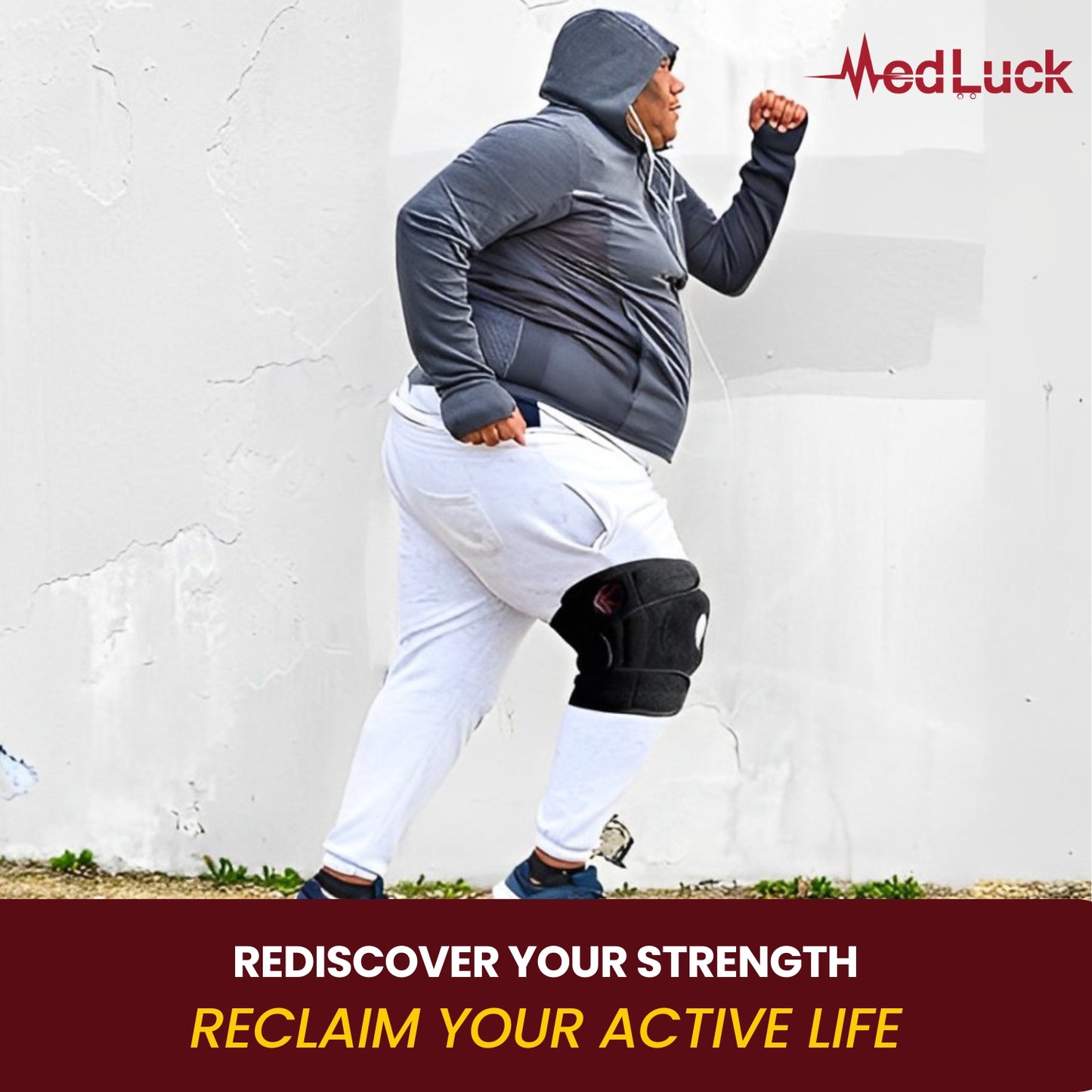 Medluck's PATELLA TENDON KNEE SUPPORT (HINGED)